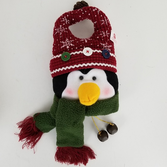 Christmas Penguin Door Knob Hanger w/ Bells - Picture 1 of 5